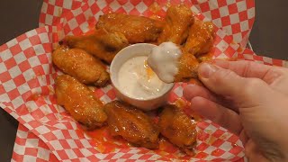 ASMR: Eating Chicken Wings with Original Buffalo Wing Sauce (No talking)
