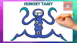 How To Draw Hungry Tamy - Garten of Banban 4 | Easy Step By Step Drawing Tutorial
