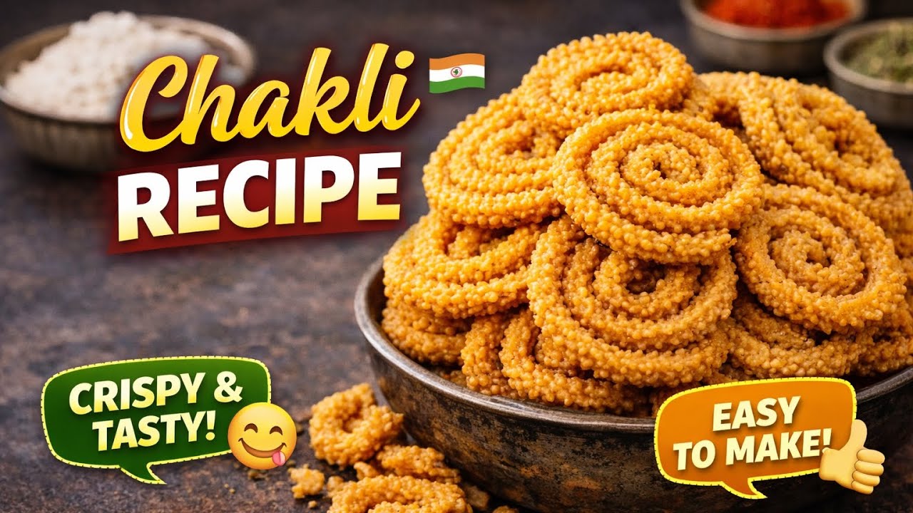 Traditional Chakli recipe that is very crispy, tasty, and easy to make at home 😋