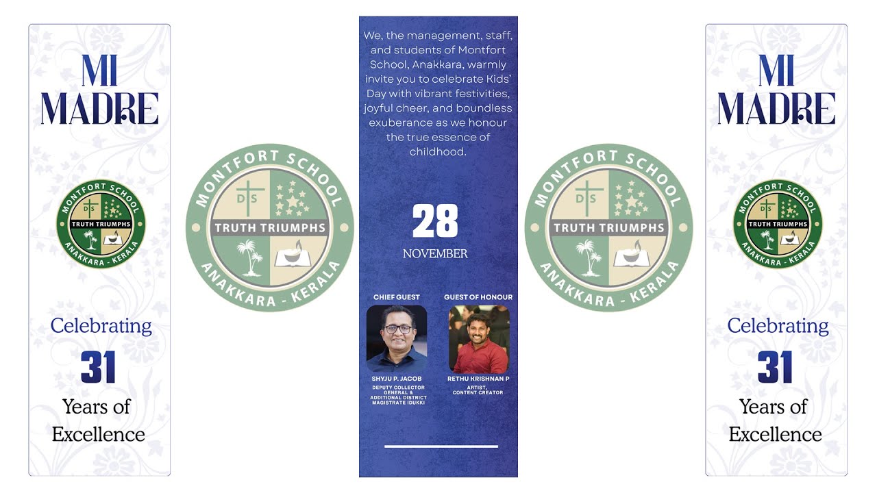 Day -1 Montfort School Anakkara 31st Annual day "MI Madre" || Live Streaming || 28.11.2025 ||