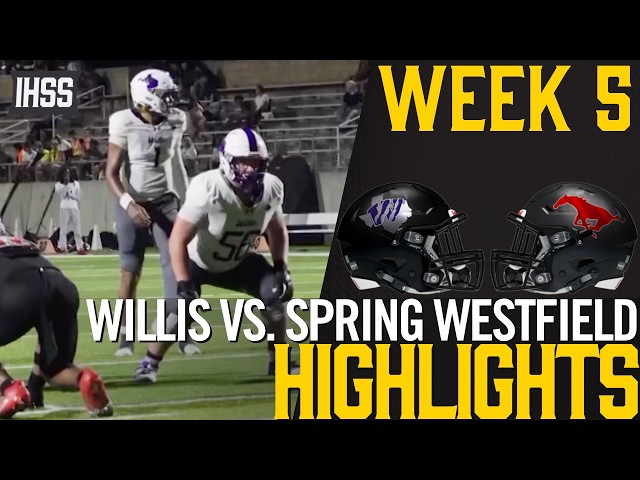 Willis Holds Off Spring Westfield 12-7 in 6A Unbeaten Showdown