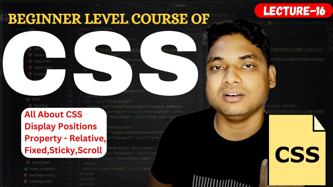 Lecture  - 16 || All About Display Position || Relative-absolute-sticky & Fixed In 2025 By Maharufh