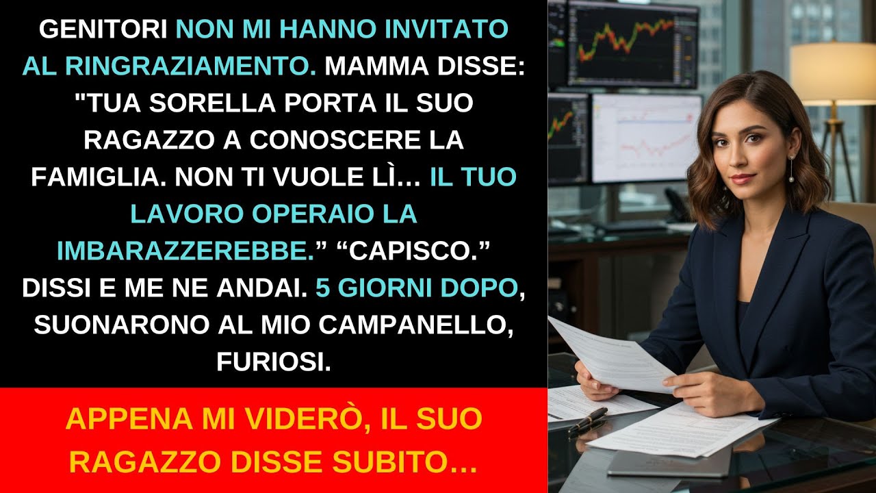 I miei genitori mi bandirono dal Ringraziamento — poi scoprirono che controllo i $15M di mia sorella