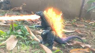 Godzilla 2000  Atomic breath Stop Motion test