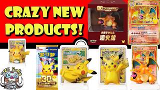 Crazy New 30th Celebration Products! Base Set Charizard TCG Figure Set! Pikachu! (Pokemon TCG News)