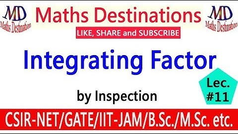 Integrating Factor(By inspection)lec-11