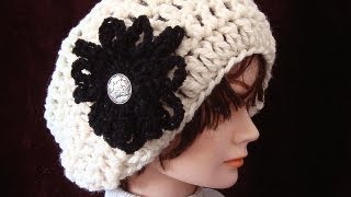 How to CROCHET a  SLOUCHIE HAT # 120