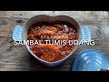 Sambal Tumis Udang Dengan Teknik Menumis