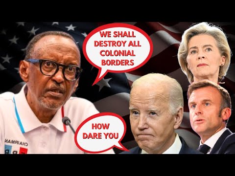 Angry Rwandan Paul Kagame wants EUR0PEAN colonial borders to be eliminated.