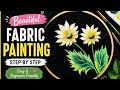Learn  Fabric Leaf Painting Tutorial |  Easy Fabric Painting for Beginners 🌱