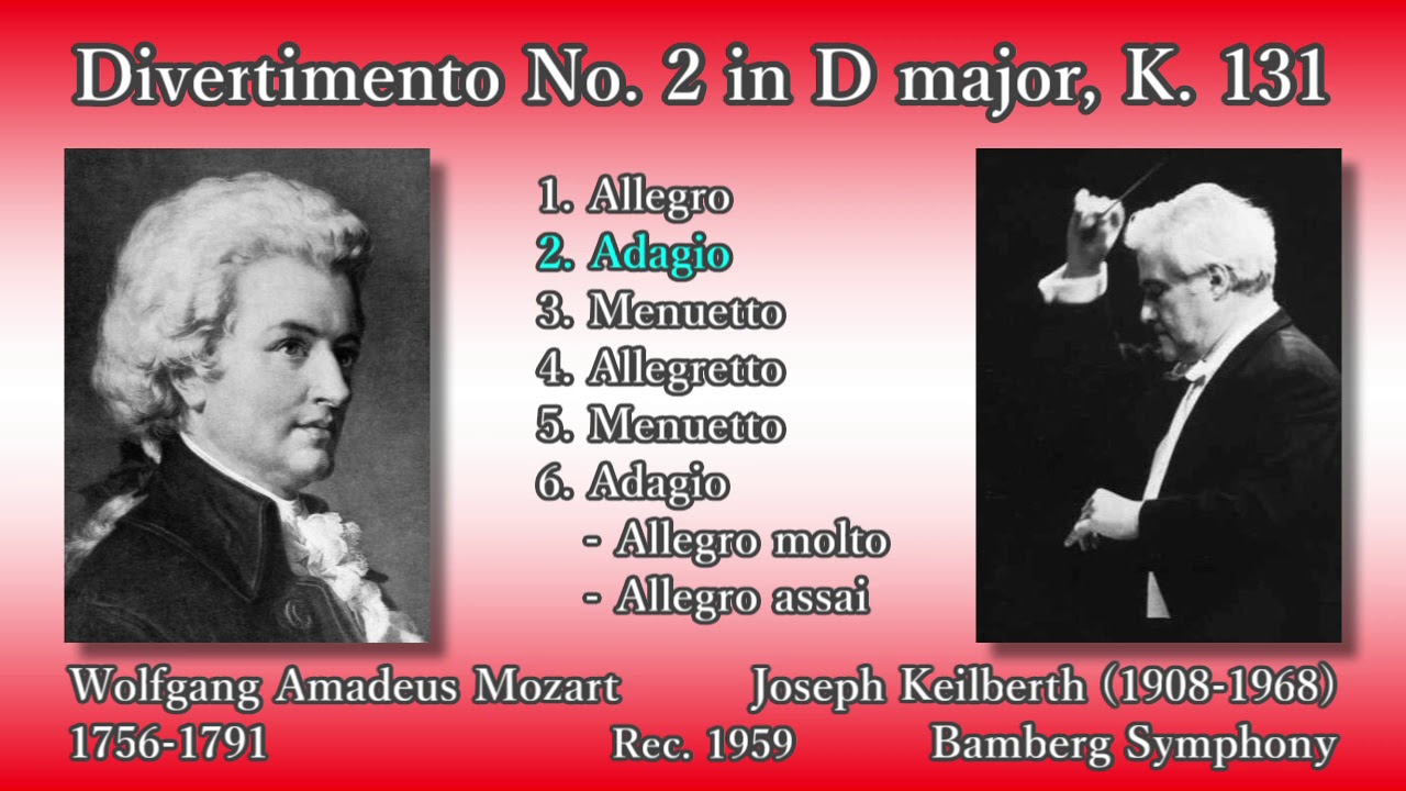 Mozart: Divertimento No. 2, Keilberth & BambergS (1959