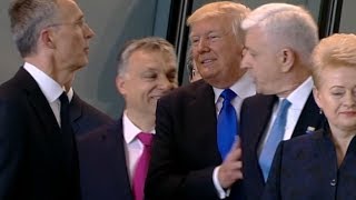 Did Trump shove prime minister?