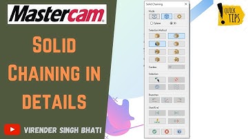 Solid Chain Selection method in Mastercam || Solid Chaining || Solid model chain selection methods