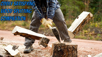 Oddly Satisfying Wood Splitting