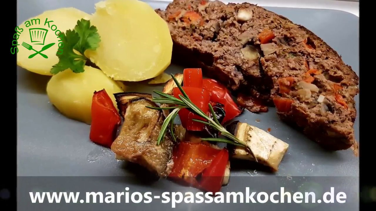 Mediterraner Hackbraten - YouTube