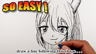 how to draw a face for beginners anime easy drawings