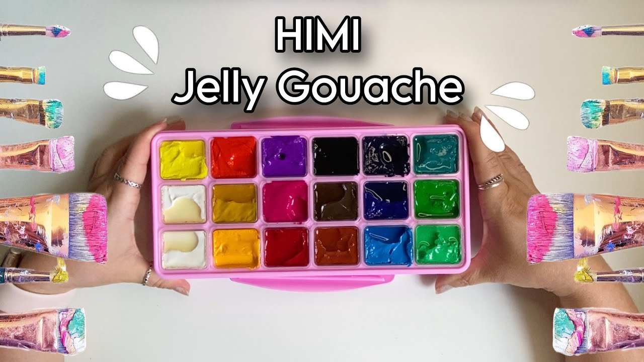 TESTANDO HIMI JELLY GOUACHE | Pintando com gouache em gel pela primeira vez!
