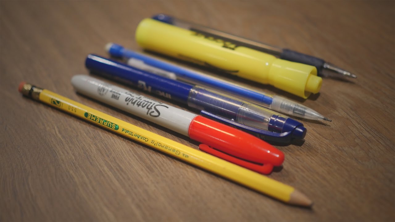 [ASMR] Binaural Writing Instruments - YouTube