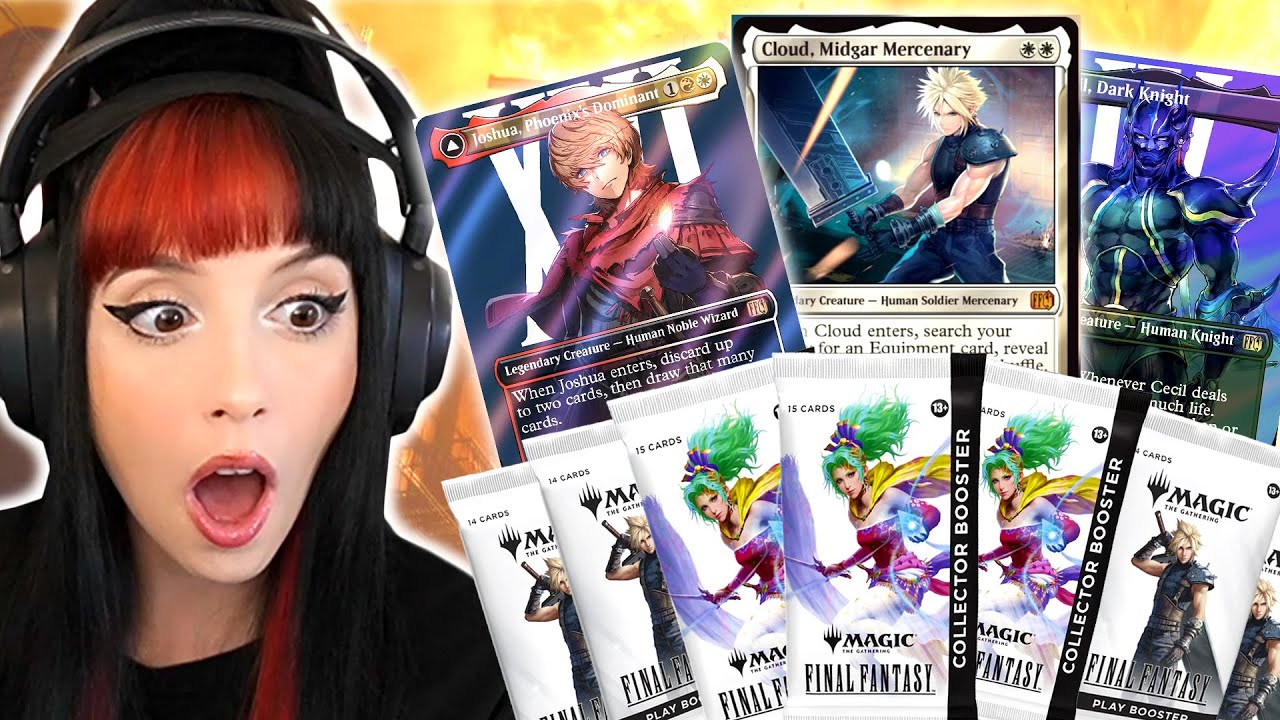 ffxiv collector booster box Magic: The Gathering 12 Magic the Gathering Final Fantasy Collector Booster Packs per Box 15 Cards per Pack Look for Collector Box Exclusive Print Treatment Cards Found in Less Than 1% of All Language Collector Boosters Final Fantasy Fan SHOCKED by