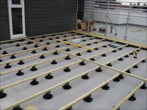 How Support Pads Can Be Used To Install Decking - YouTube