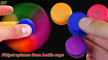 How to make a fidget spinner out of the bottle caps without bearings/ homemade fidget spinner
