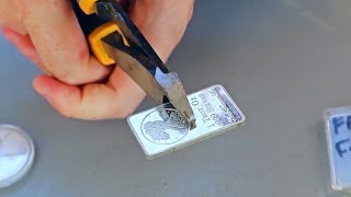 What's Inside Fake Silver Bar and Coin