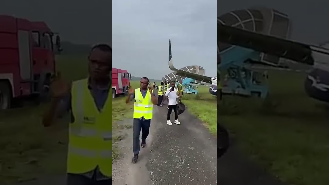 This Plane Ran Off The Runway While Landing Into City Of Port Harcourt Morning Viralvideo