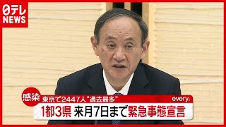 「新型コロナ」街では“パンデミックを実感”の声…１都３県に『緊急事態宣言』（2021年1月7日放送「news every.」より）