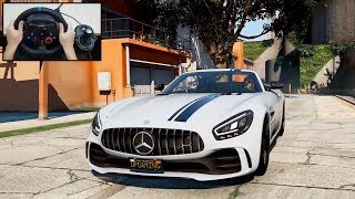 Mercedes-Benz AMG GT-R Roadster 2020 - GTA 5 Gameplay - Realistic Driving with Logitech G29-GTA 5 PC screenshot 3