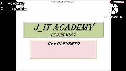 J_IT Academy. Introduction and History of Programming in C++ in Pashto