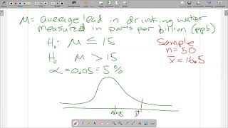 STAT243 Hypothesis Test for Mean Lead in Drinking Water