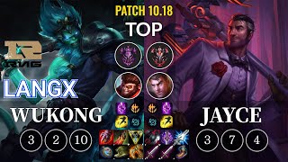 RNG Langx Wukong vs Jayce Top - KR Patch 10.18