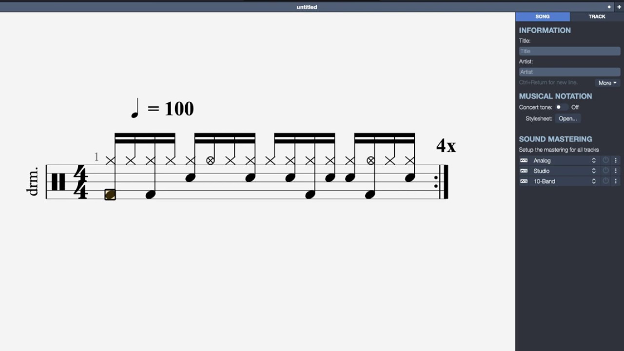 Drum Chart Writing Software