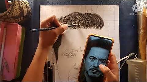 How to draw tony stark iron man part 2 hair shading|tutorial step by step