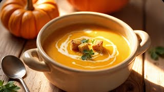 This creamy pumpkin soup is perfect for fall!🎃 Simple, healthy, and delicious!