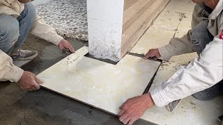 Amazing Construction Kitchen Floor With Sand, Cement & How To Install Ceramic Tiles Step By Step