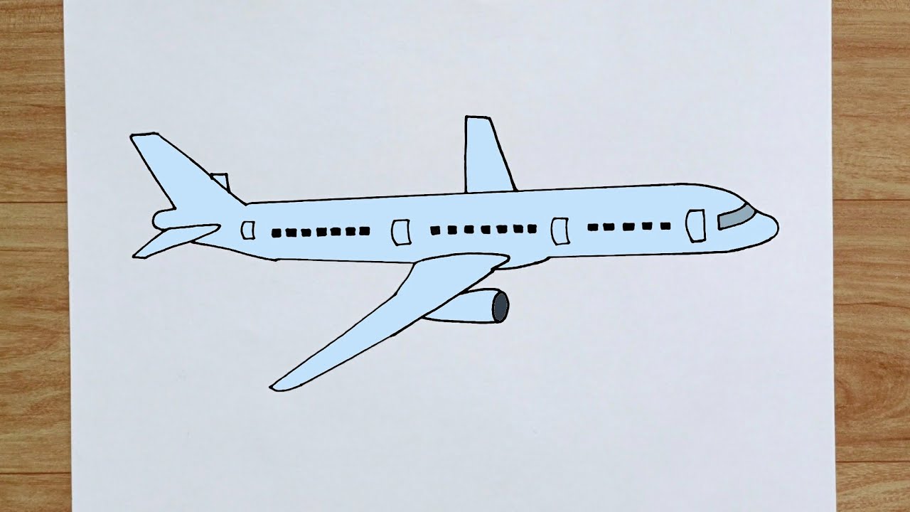 Aeroplane Drawing | How to Draw Aeroplane | Sketch Drawing | Easy ...