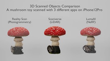 Photogrammetry, LiDAR, NeRF 3D scanned objects comparison