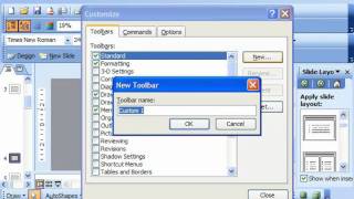 PowerPoint 2003 Tutorial Creating New Toolbars Microsoft Training Lesson 29.1
