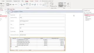 Create a detailed Supplier Form in Microsoft Access Part 2