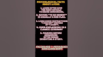 5 Psychology Facts That Reveal When Someone Is Lying 🤥