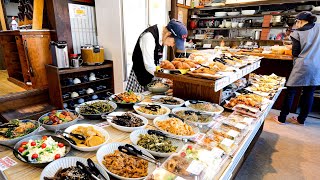 Amazing grandma starts work at 2AM.The expert in side dishes! Let's see the incredible preparations!