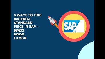 How to find Standard Price in SAP?