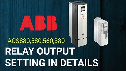 ABB VFD Relay Output Setting with Wiring Diagram and Parameter Settings