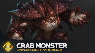 Cursed Crustacean - Crab Daddy Photoshop and Procreate Painting
