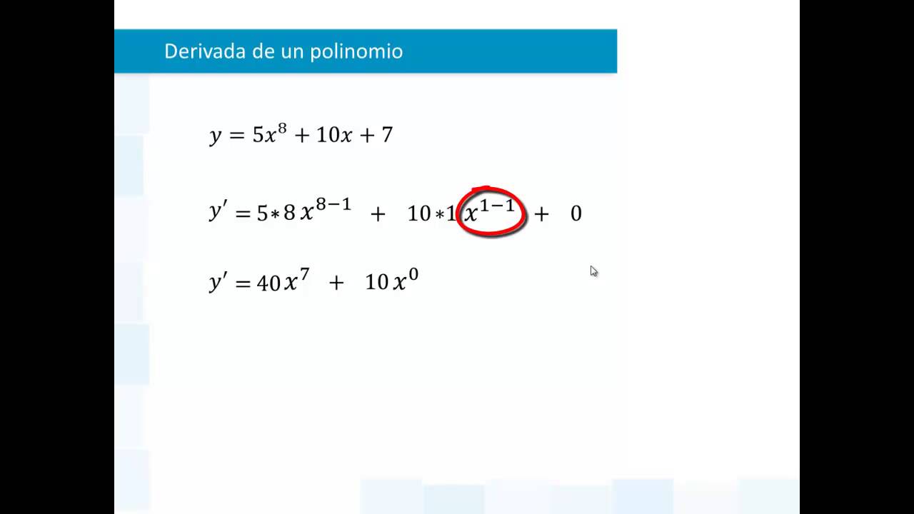 derivada de un polinomio YouTube