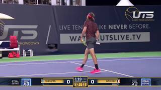 Tsitsipas hits 3-point winner at Ultimate Tennis Showdown screenshot 4