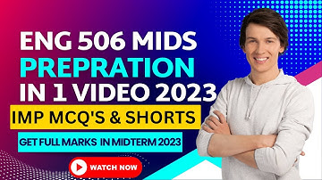 ENG506 Midterm 2023 preparation in 1 video ENG 506 mega quiz file & Short long questions 2023#