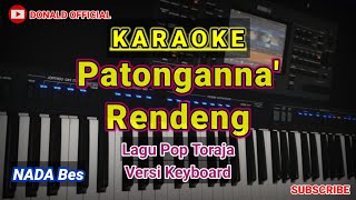 LAGU TORAJA - PATONGANNA' RENDENG - KARAOKE HD (LIRIK BERJALAN)