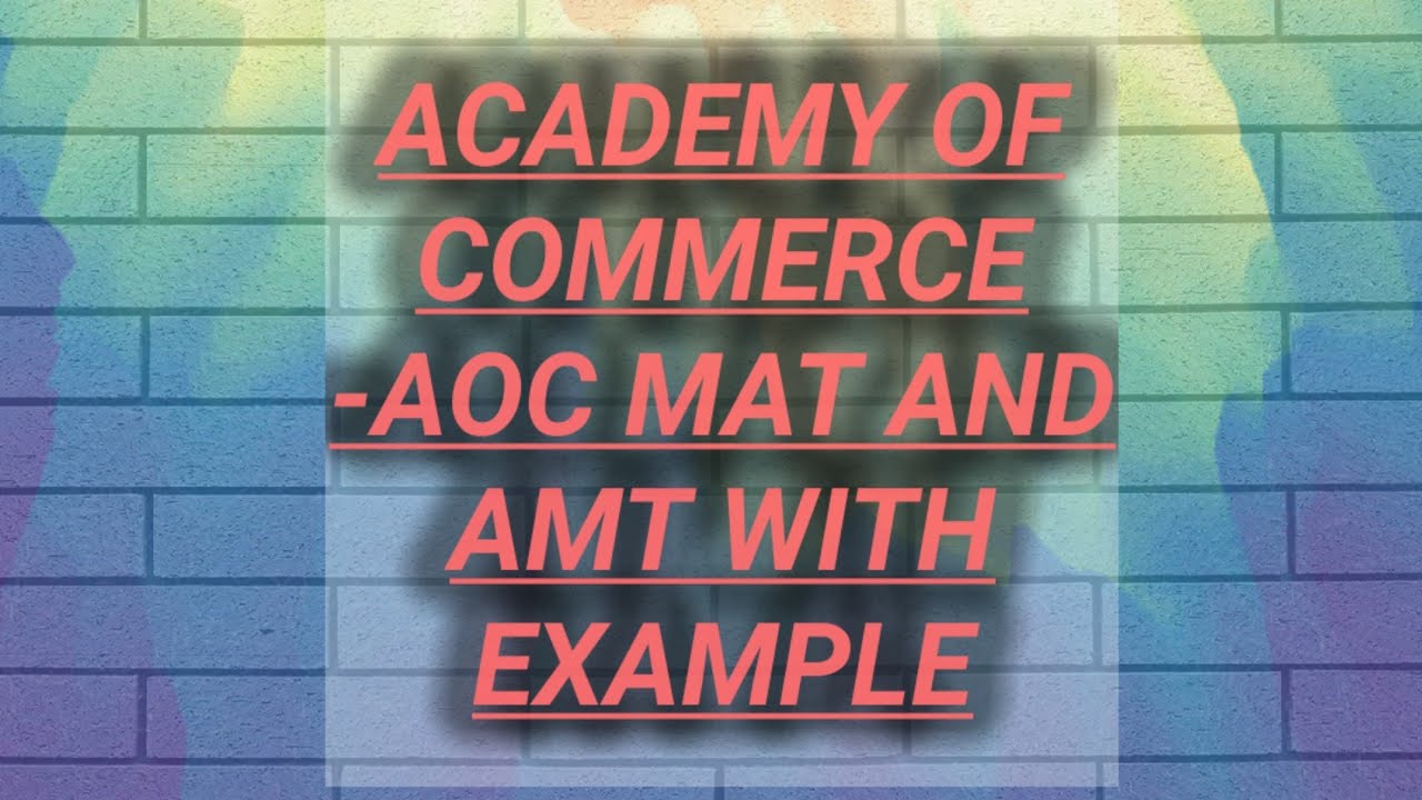 MAT AND AMT Tax act 1961). YouTube
